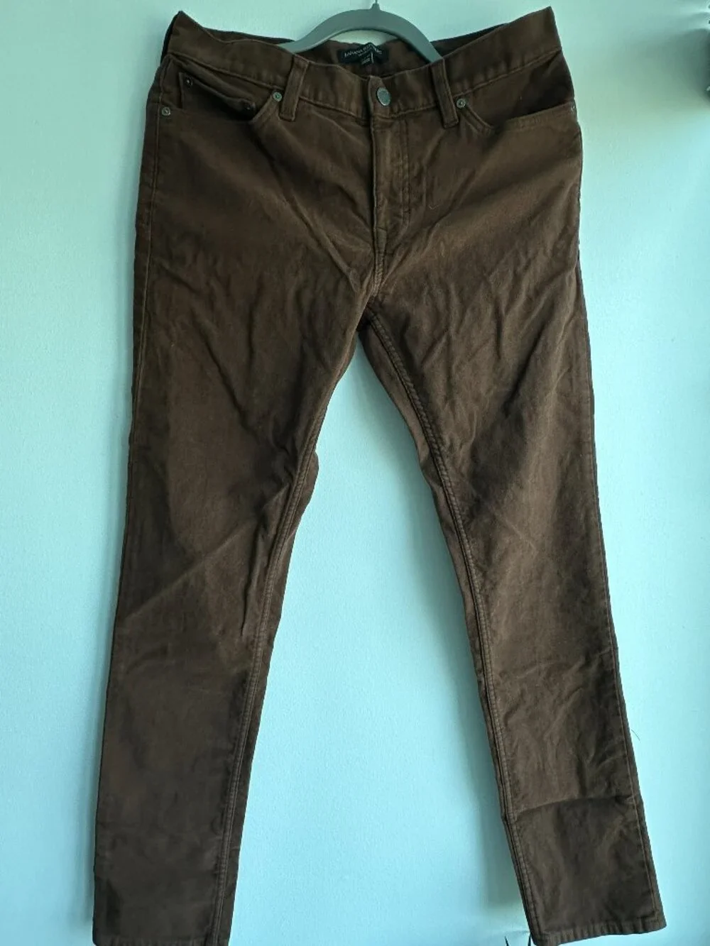 Banana Republic - Skinny Cozy Brushed Traveler Pant - Rust Brown (32x32)